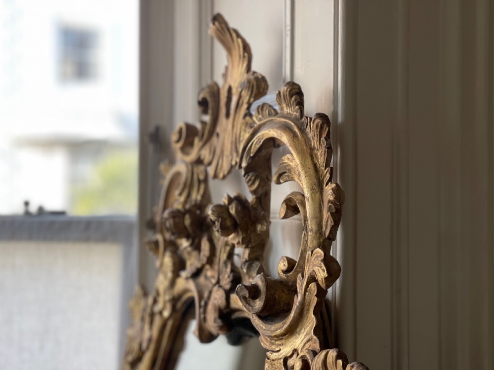 Large 19th century French gilt wood mirror View X