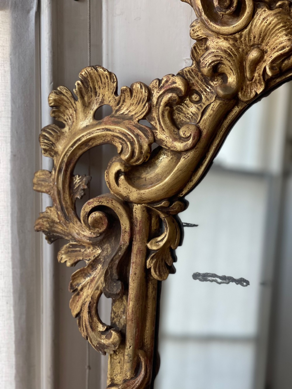 Large 19th century French gilt wood mirror View XI