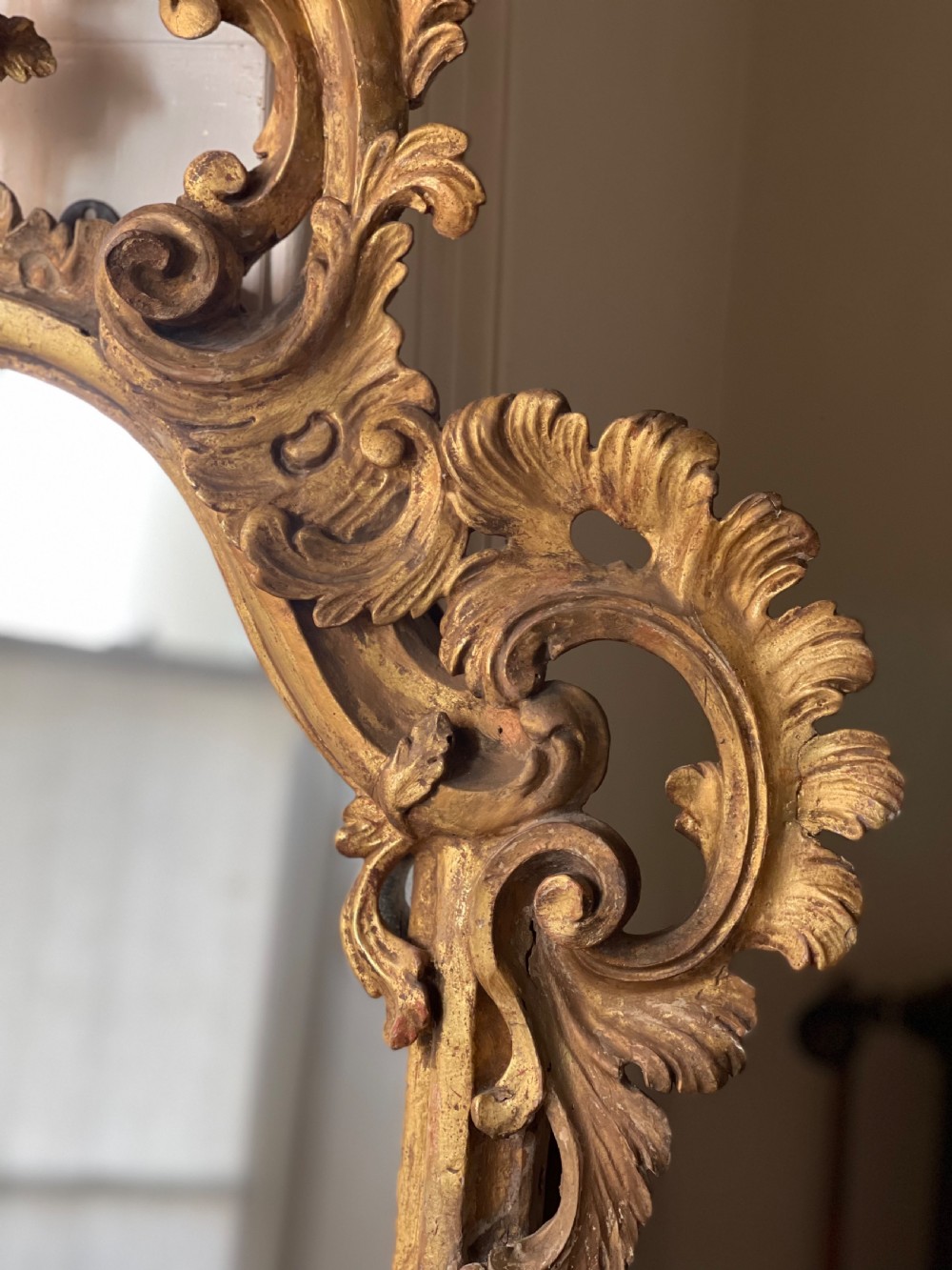 Large 19th century French gilt wood mirror View XII