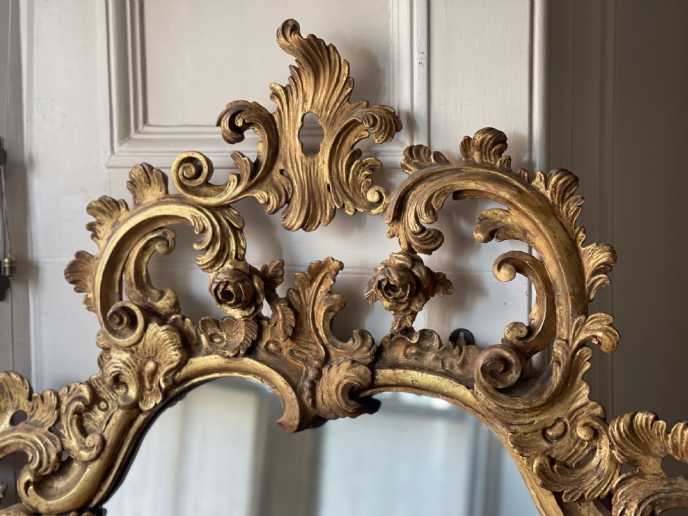 Large 19th century French gilt wood mirror View XIII