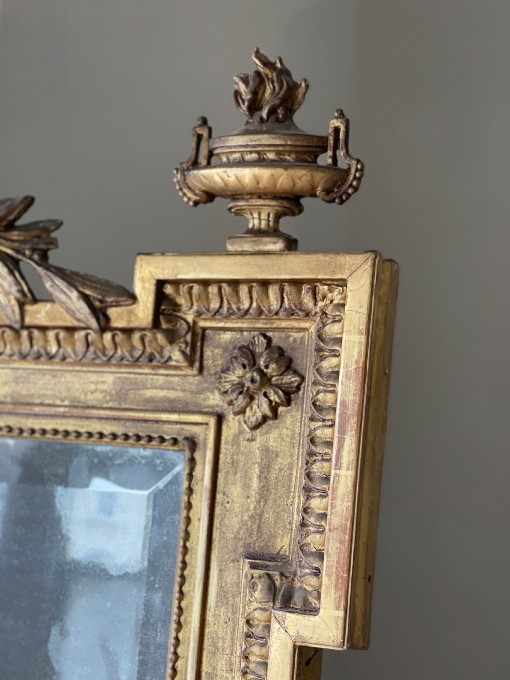 Large 19th century French gilt mirror - mercury glass View VIII