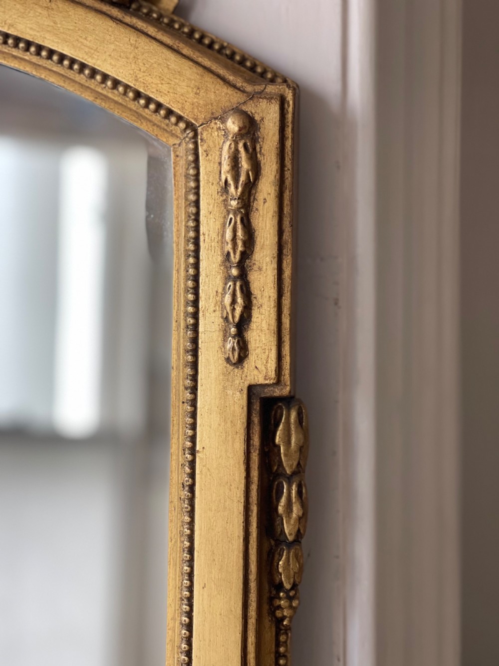 Tall 19th century French gilt mirror View VI