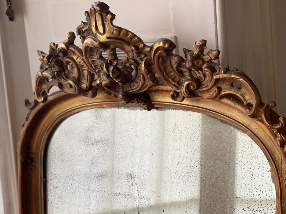 19th century French gilt Louis XV mirror View III