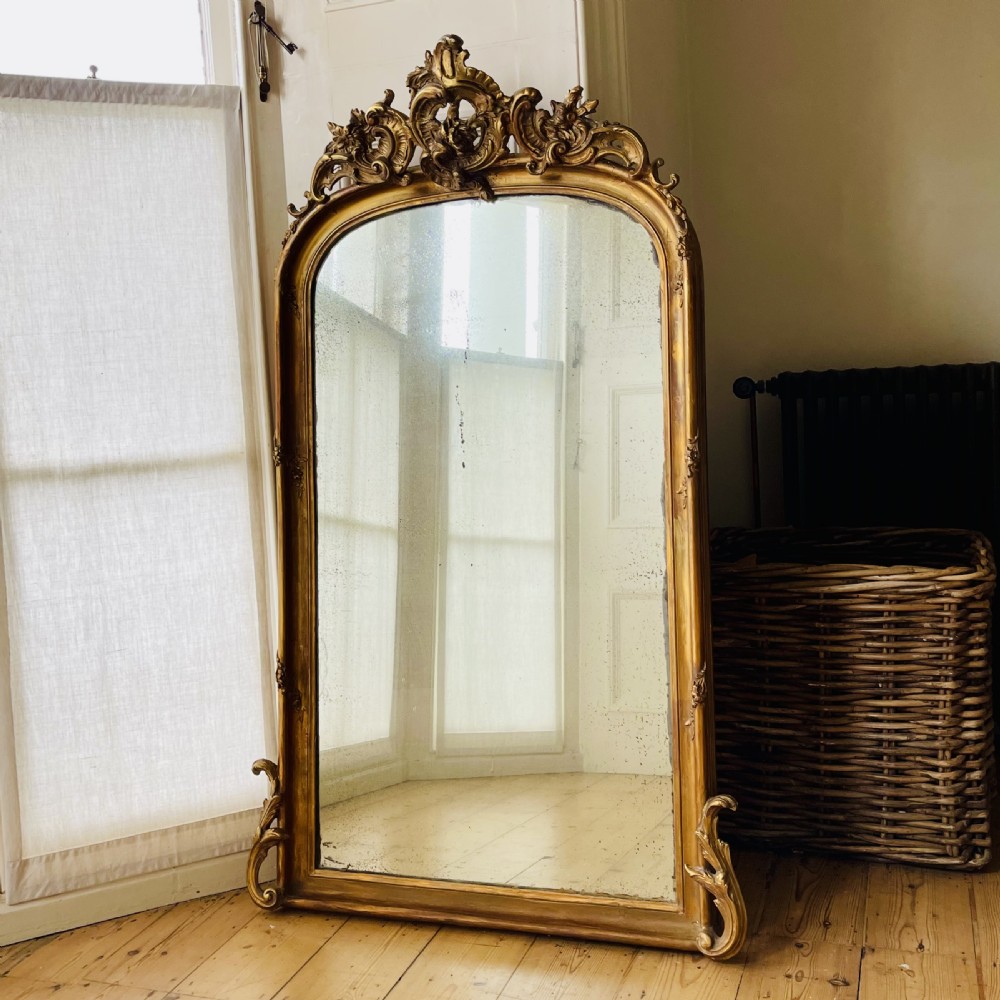 19th century French gilt Louis XV mirror View IV
