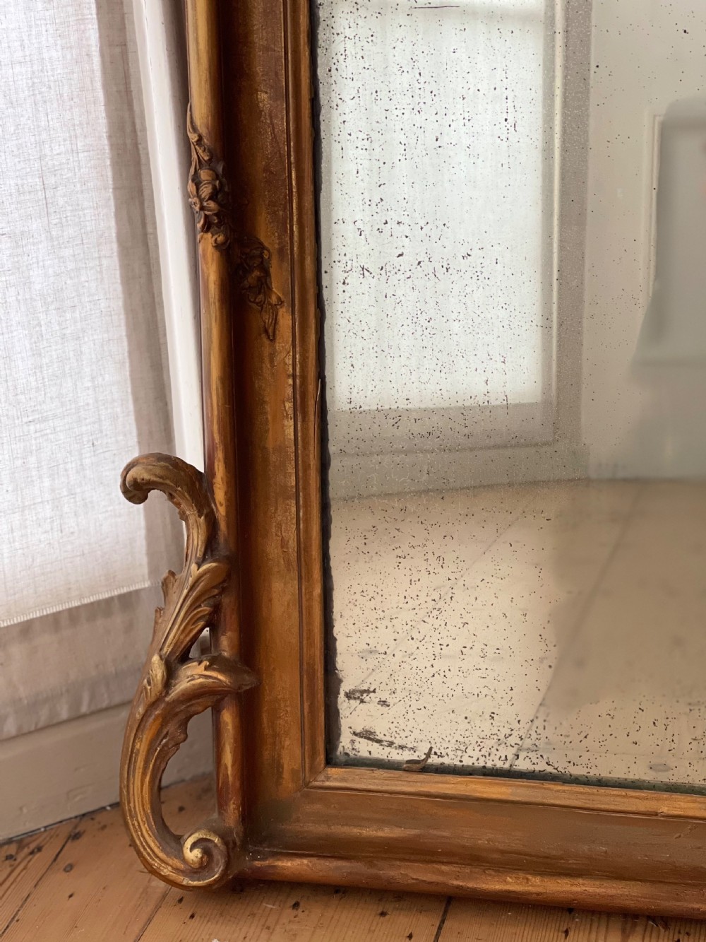 19th century French gilt Louis XV mirror View VI