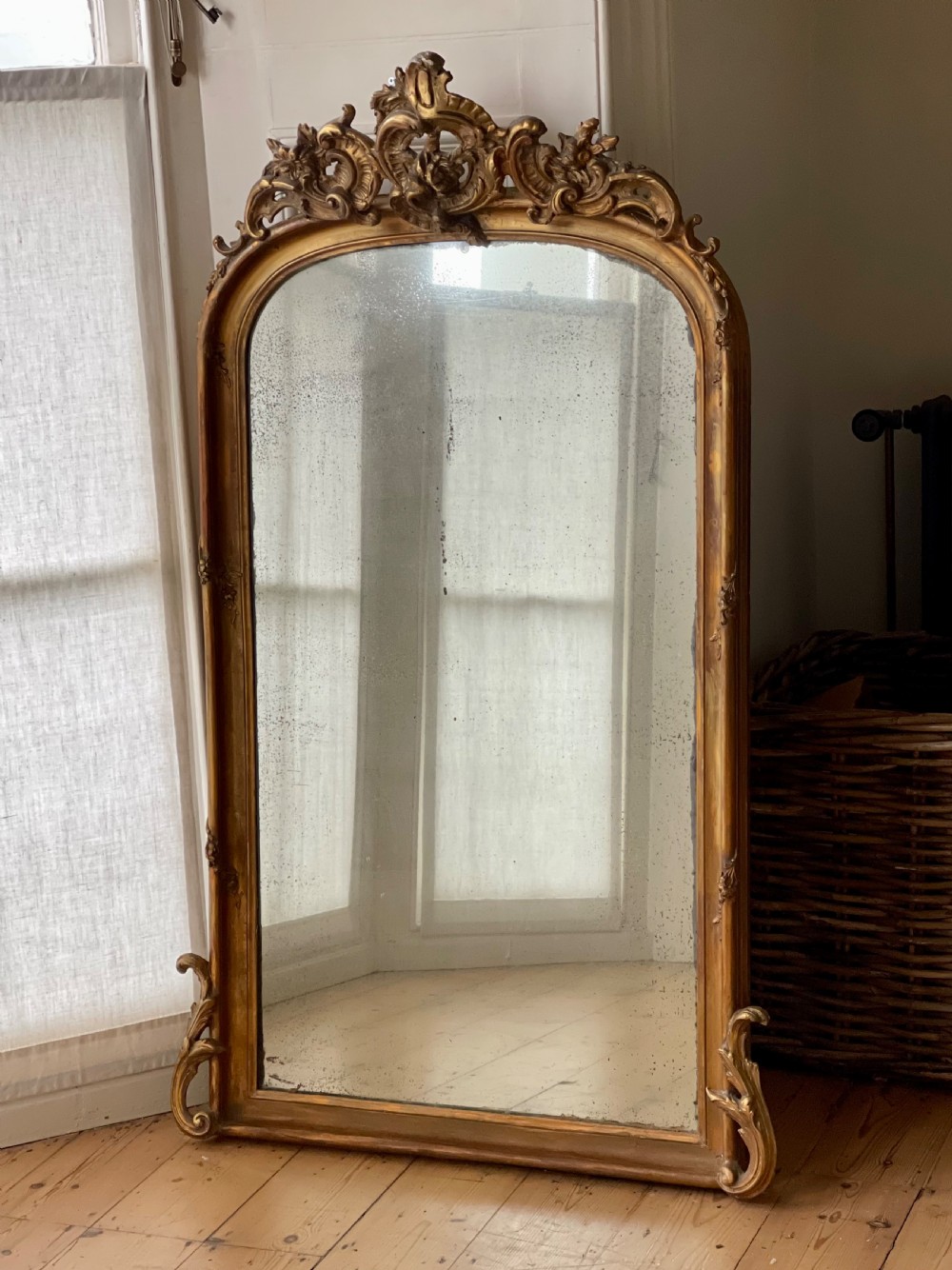 19th century French gilt Louis XV mirror View VIII