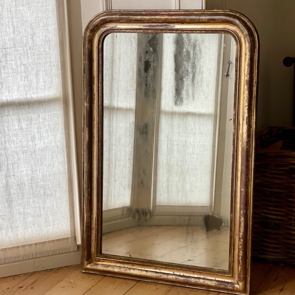 19th century French gilt Louis Philippe mirror c1850 - mercury glass  View IV
