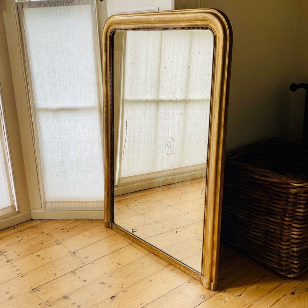 Large antique French gilt Louis Philippe mirror