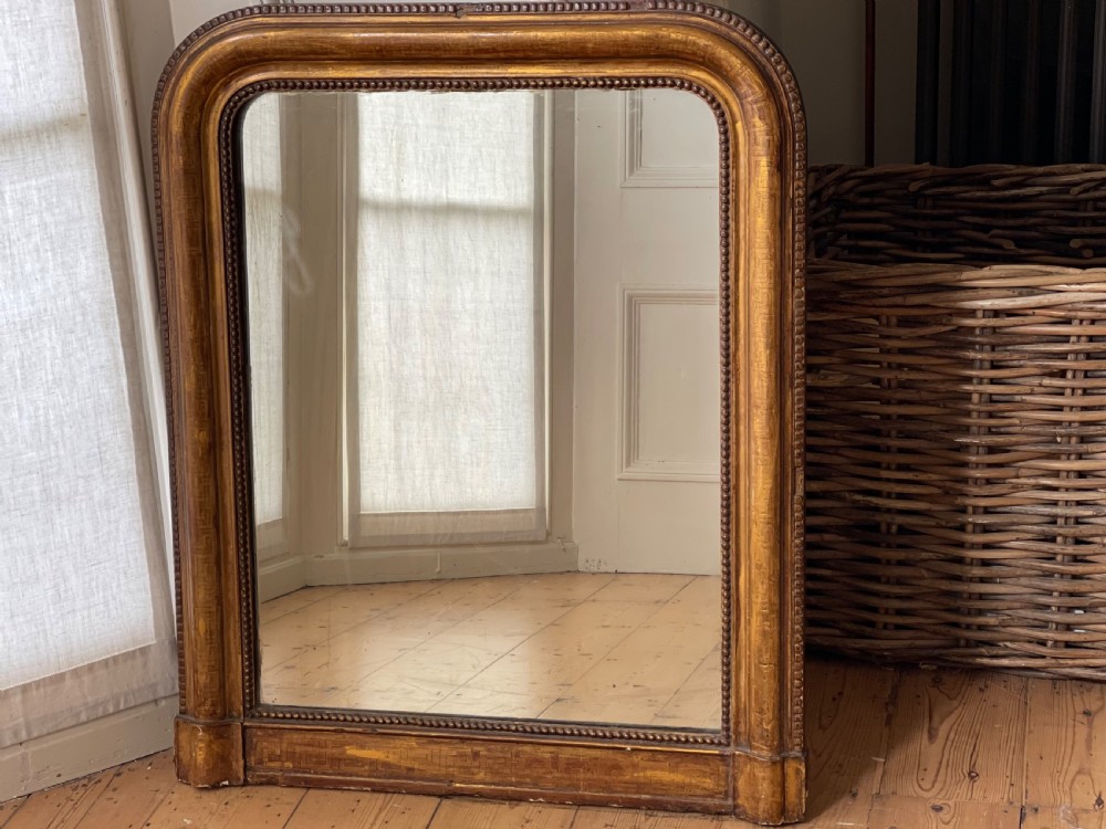 Antique French gilt Louis Philippe mirror c1860 View III