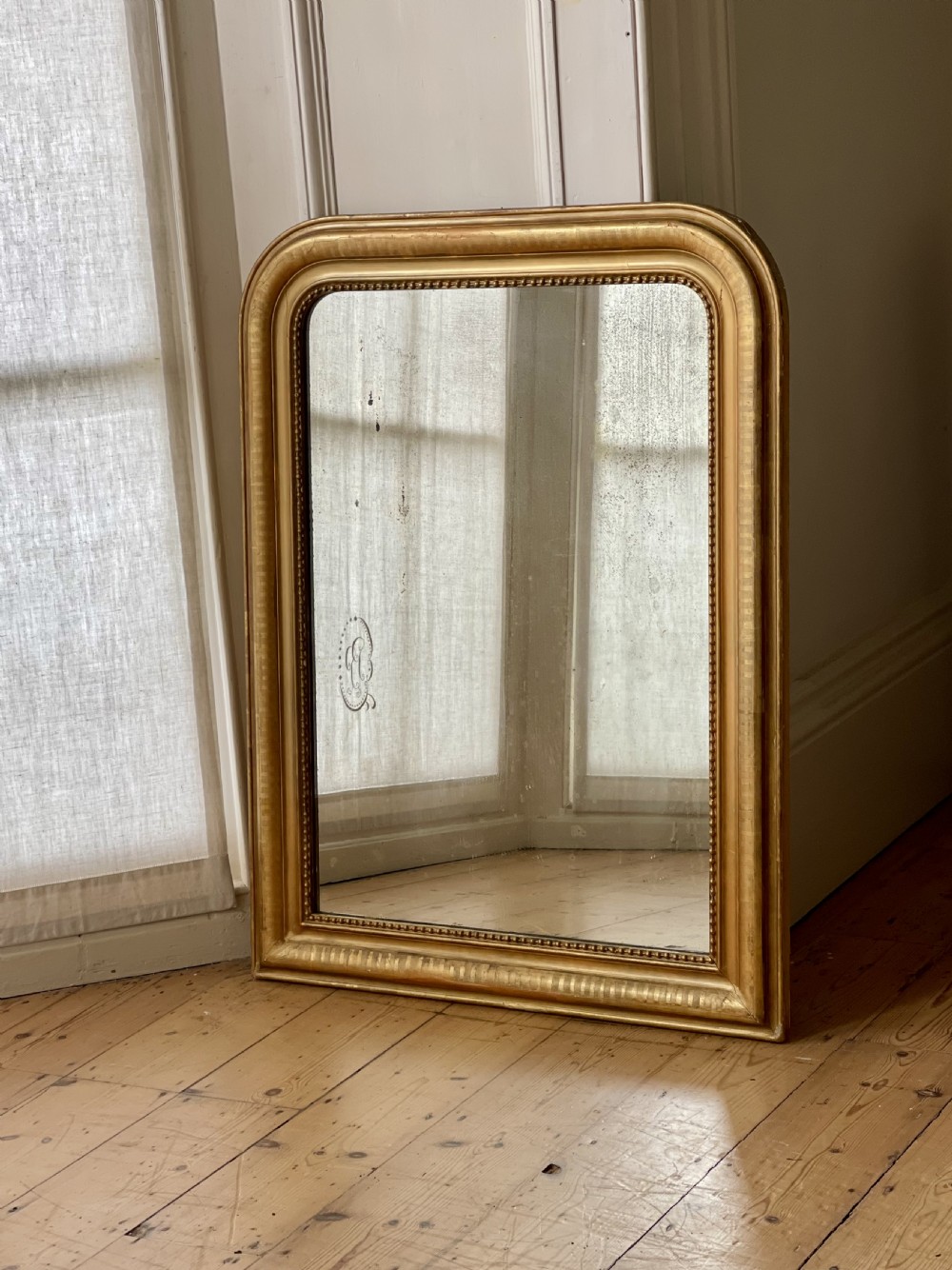 Antique French gilt mirror View II