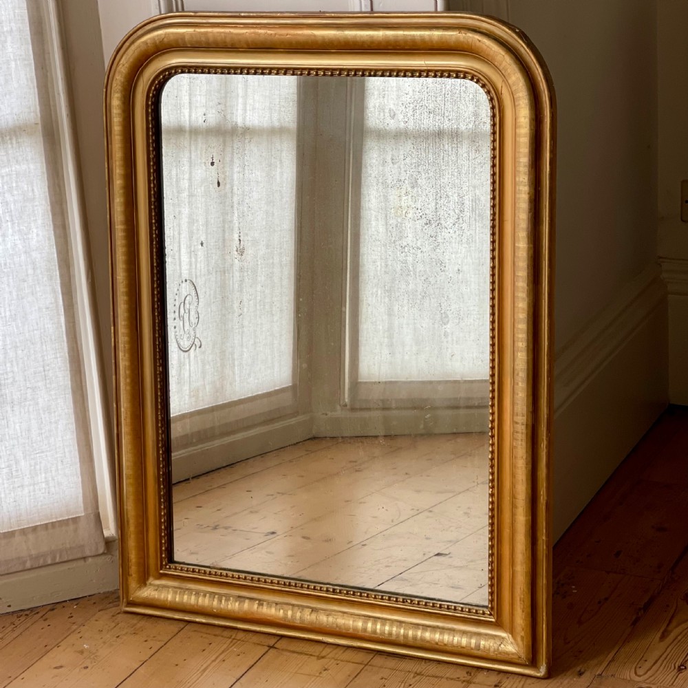 Antique French gilt mirror View III