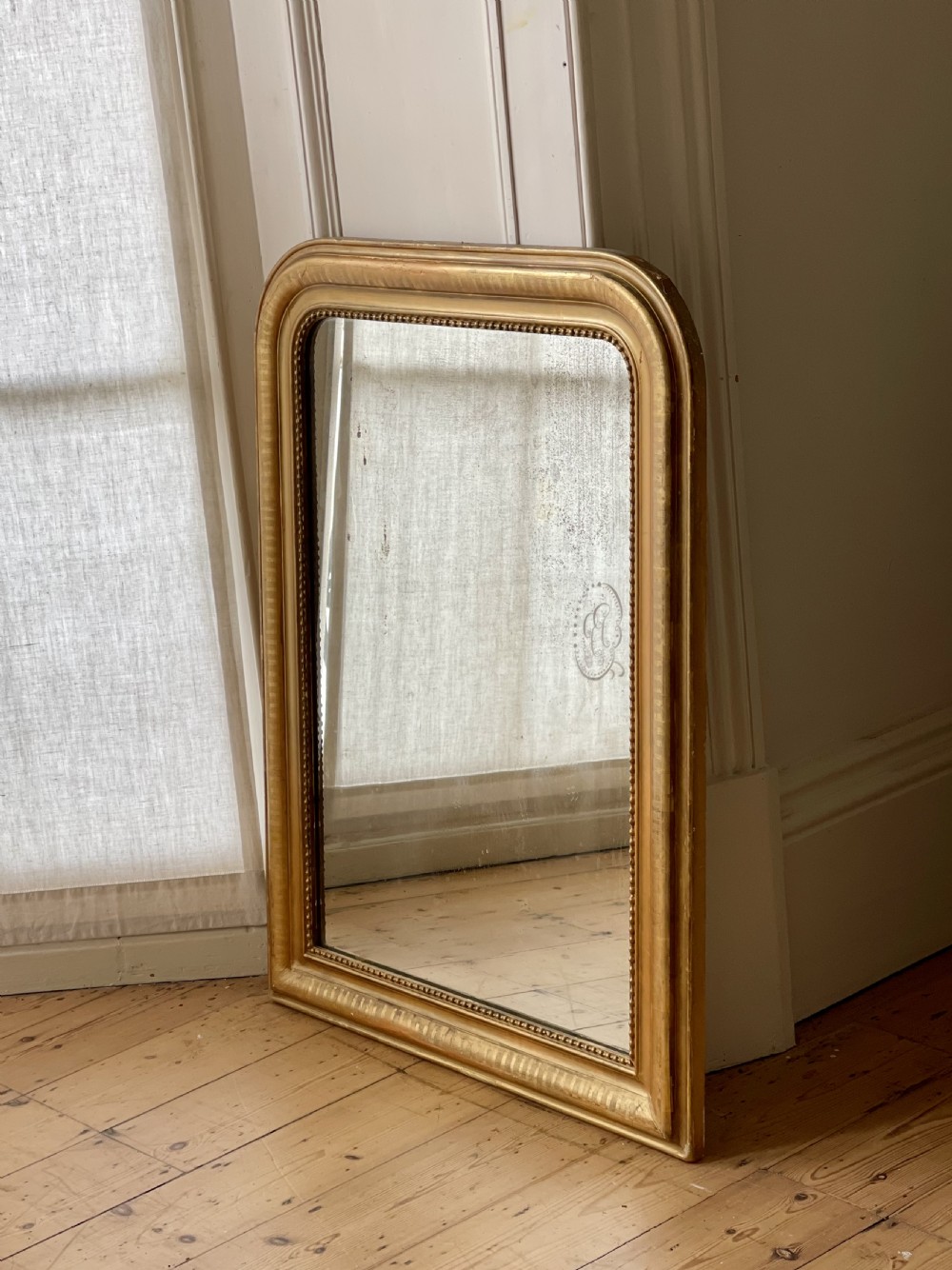 Antique French gilt mirror View IV