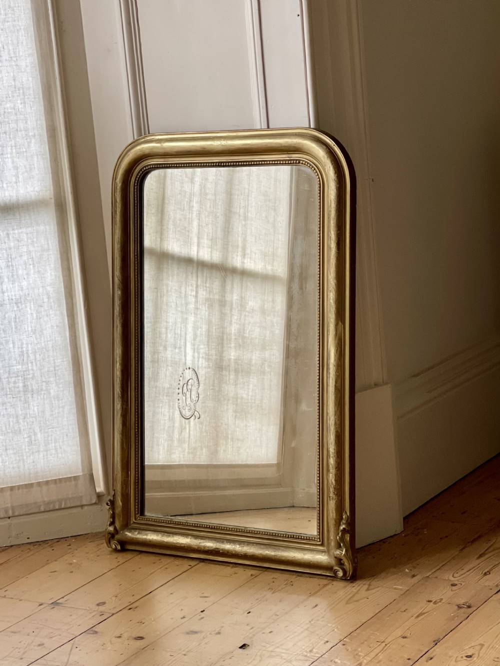 19th century French gilt Louis Philippe mirror c1850