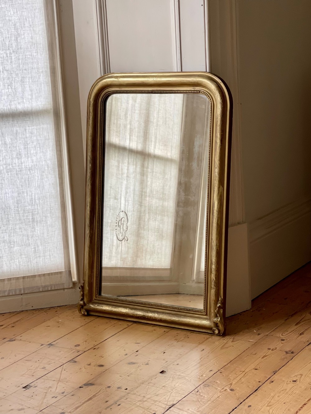 19th century French gilt Louis Philippe mirror c1850 View III