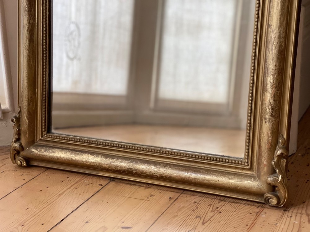 19th century French gilt Louis Philippe mirror c1850 View V