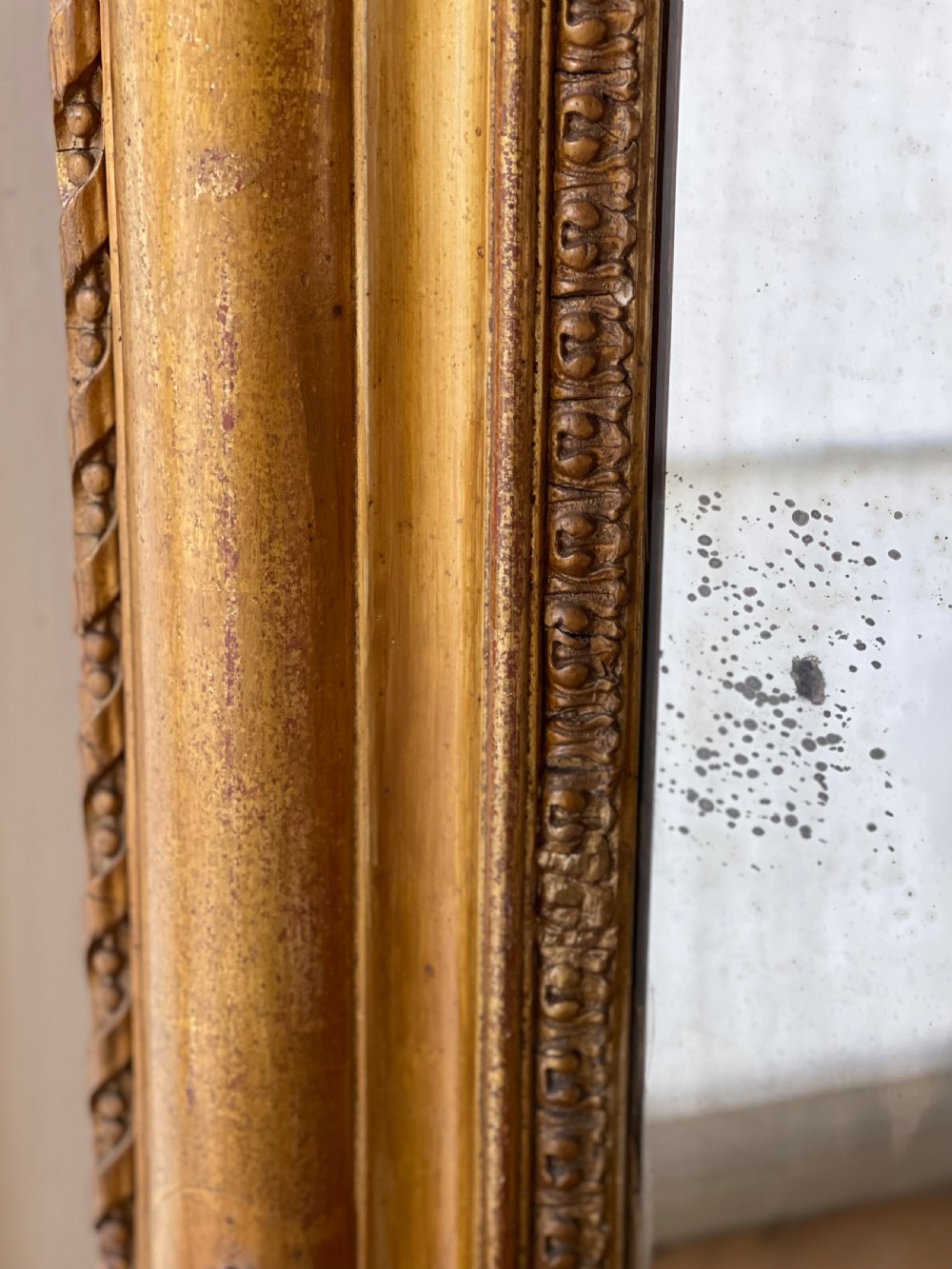 19th century French gilt mirror c1880 - mercury glass View II