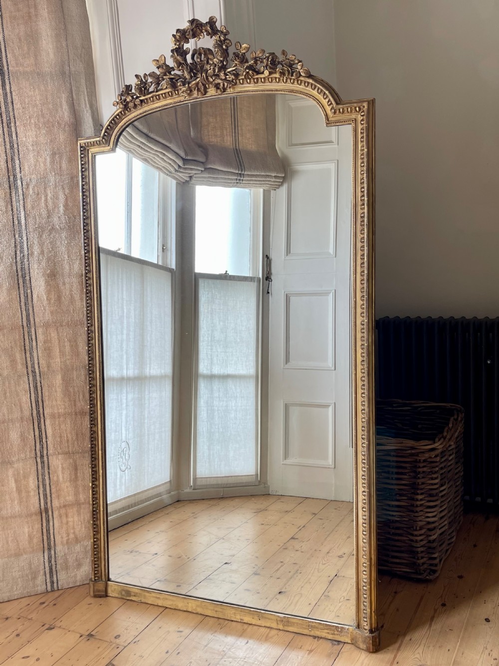 19th century French gilt leaner mirror View III