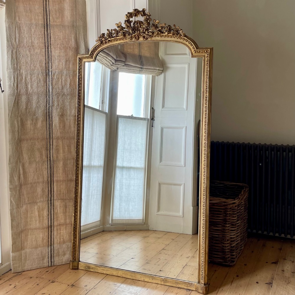 19th century French gilt leaner mirror View VII