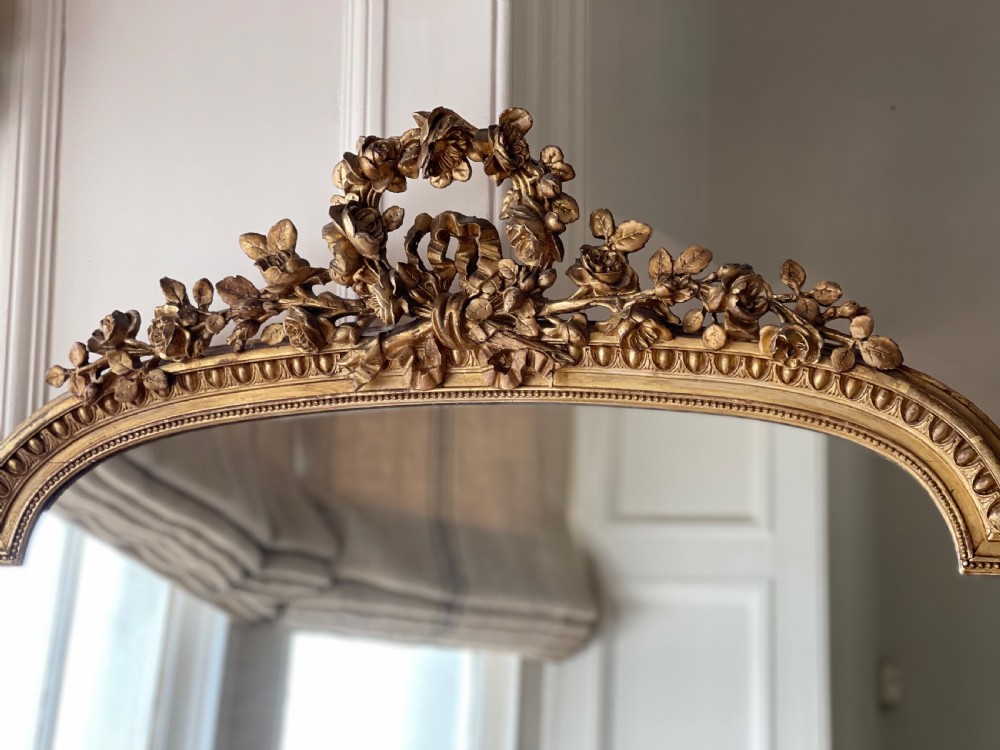 19th century French gilt leaner mirror View VIII