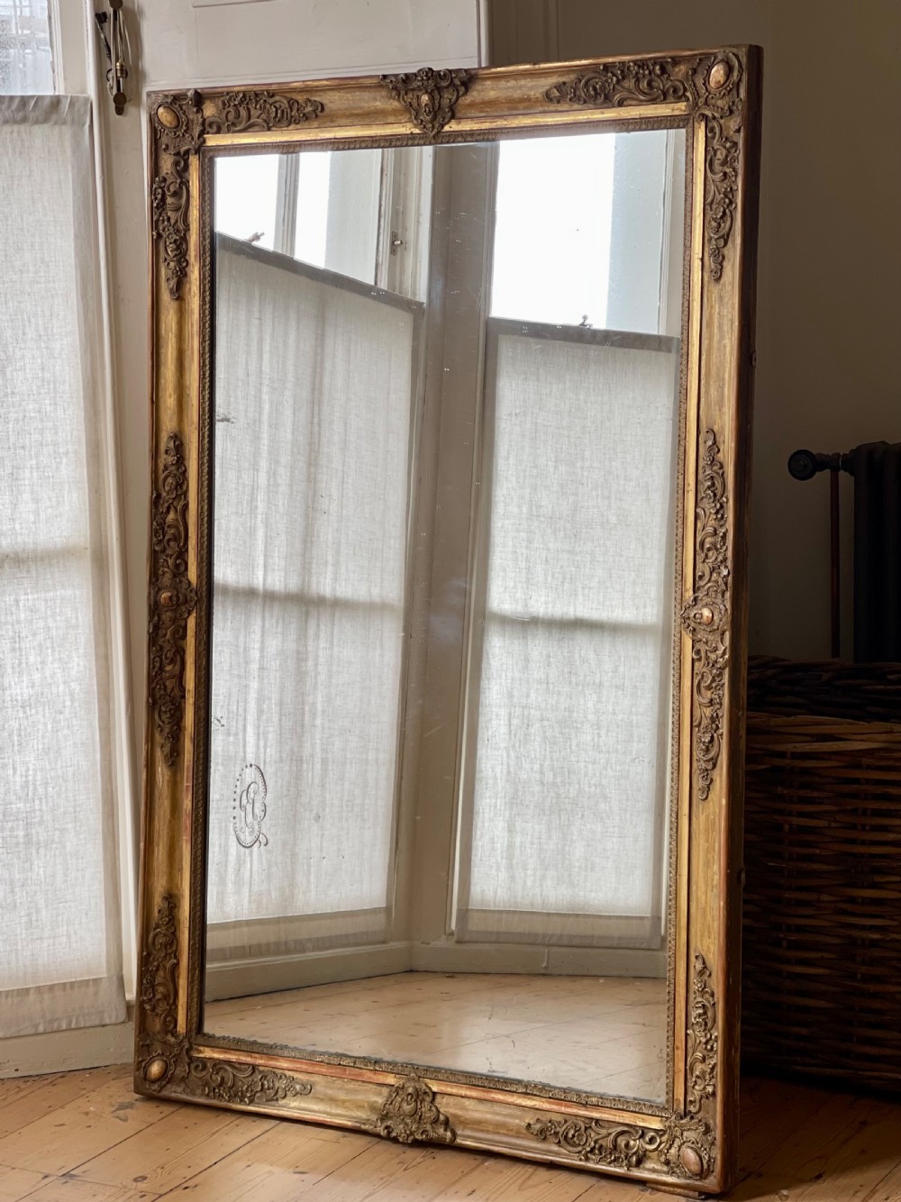 19th century French gilt Empire mirror c1830 View III