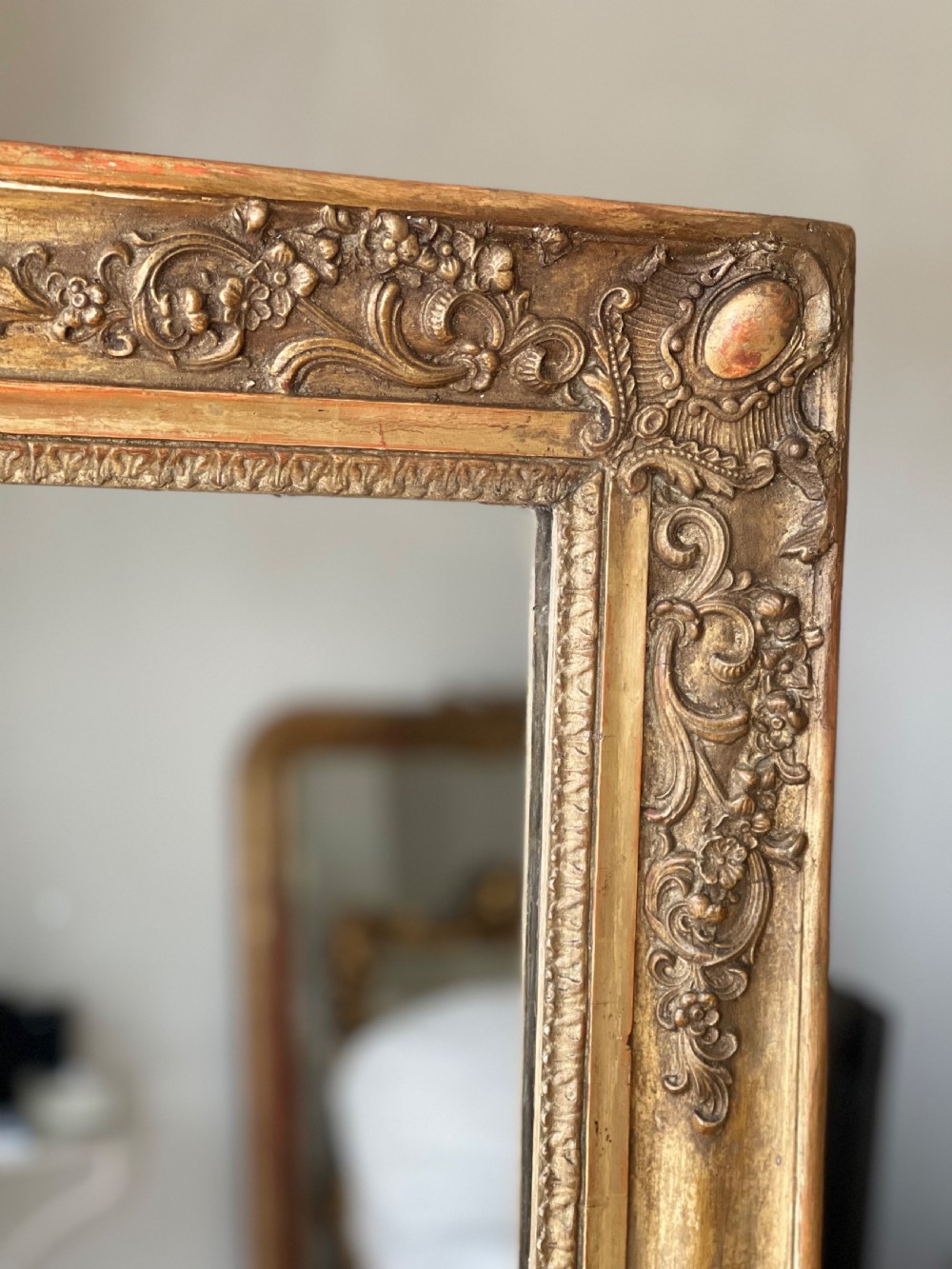 19th century French gilt Empire mirror c1830 View VII