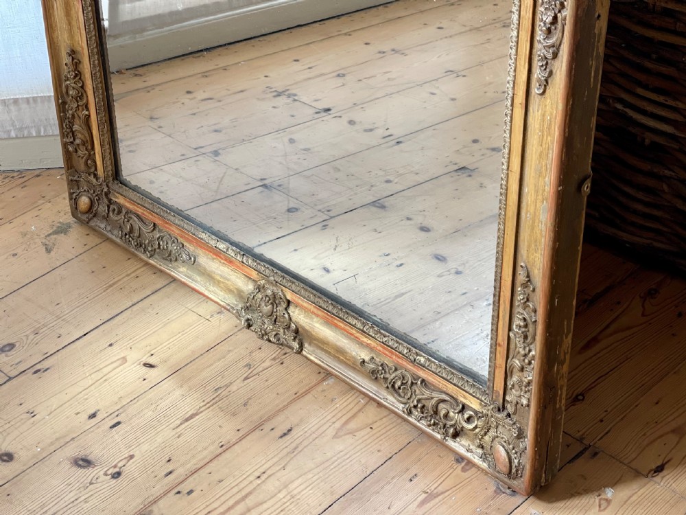 19th century French gilt Empire mirror c1830 View X