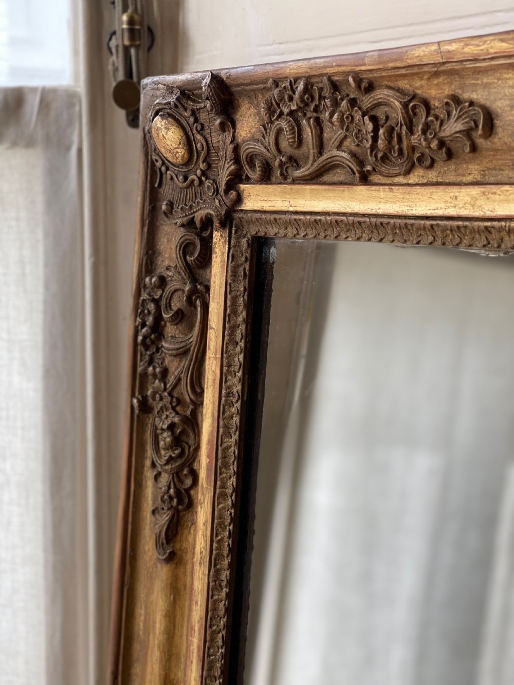 19th century French gilt Empire mirror c1830 View XII