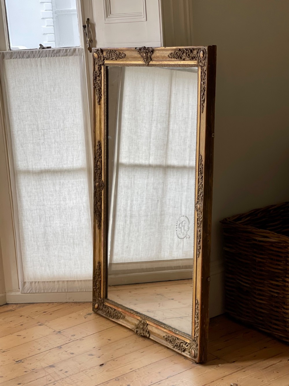 19th century French gilt Empire mirror c1830 View XIV