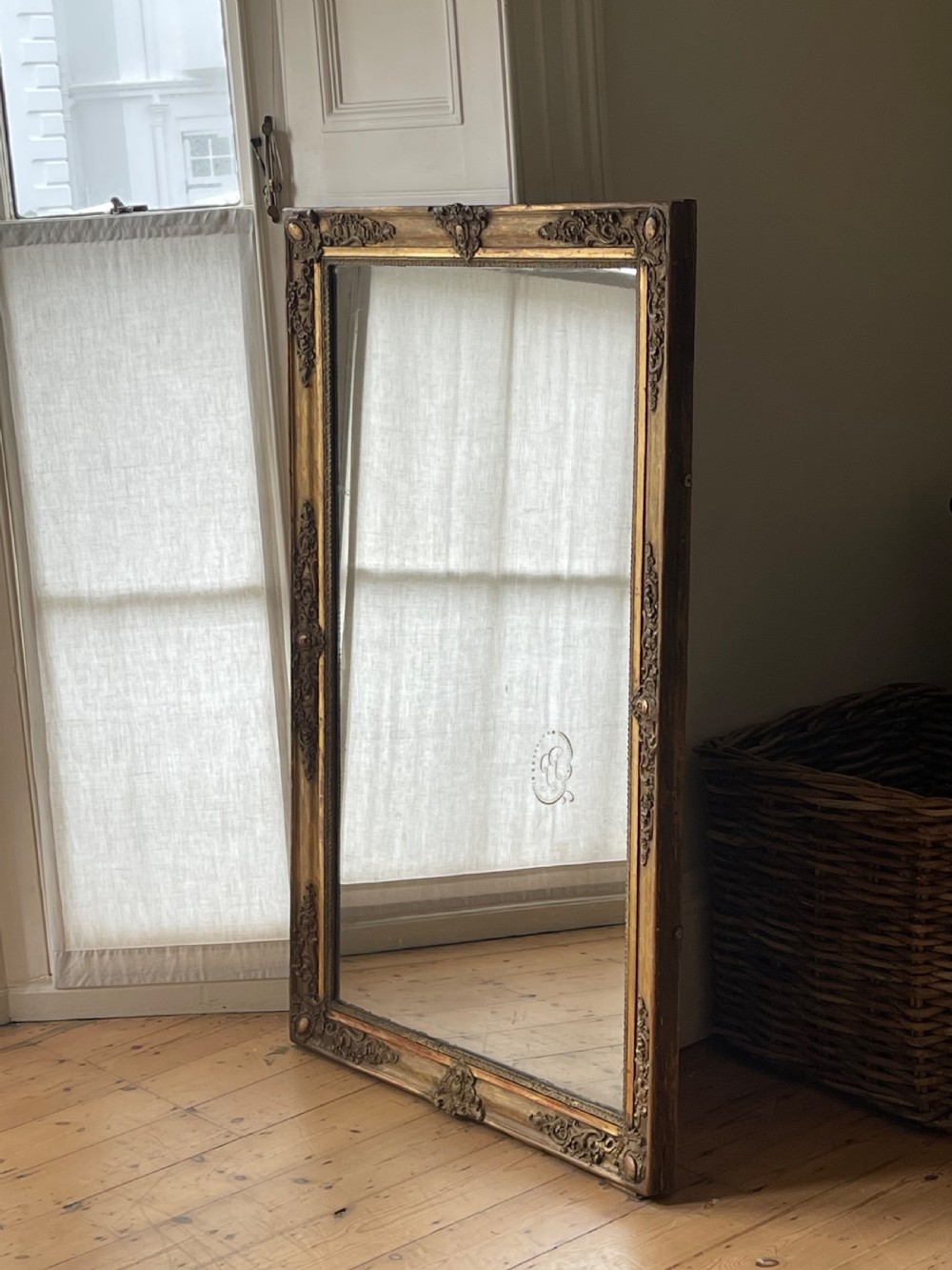 19th century French gilt Empire mirror c1830 View XVI
