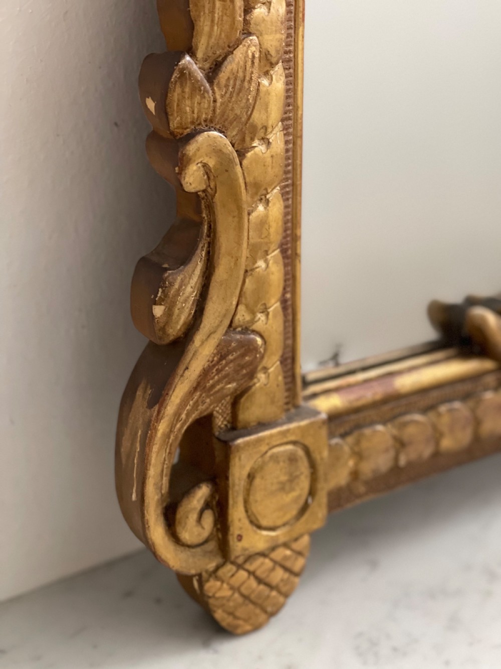 18th century French gilt wood marriage mirror View XII