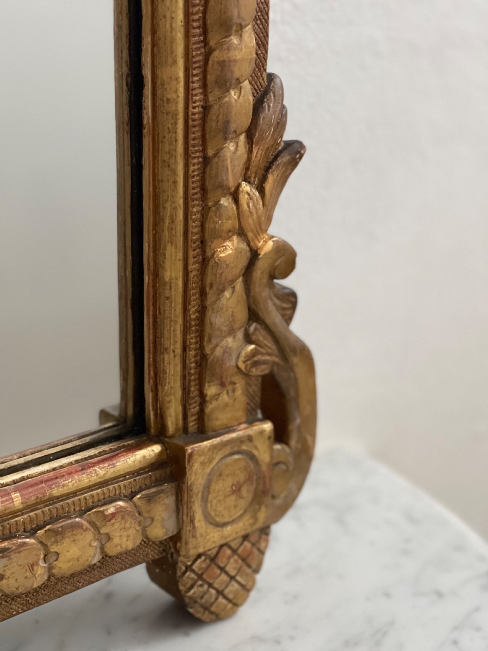 18th century French gilt wood marriage mirror View XIV