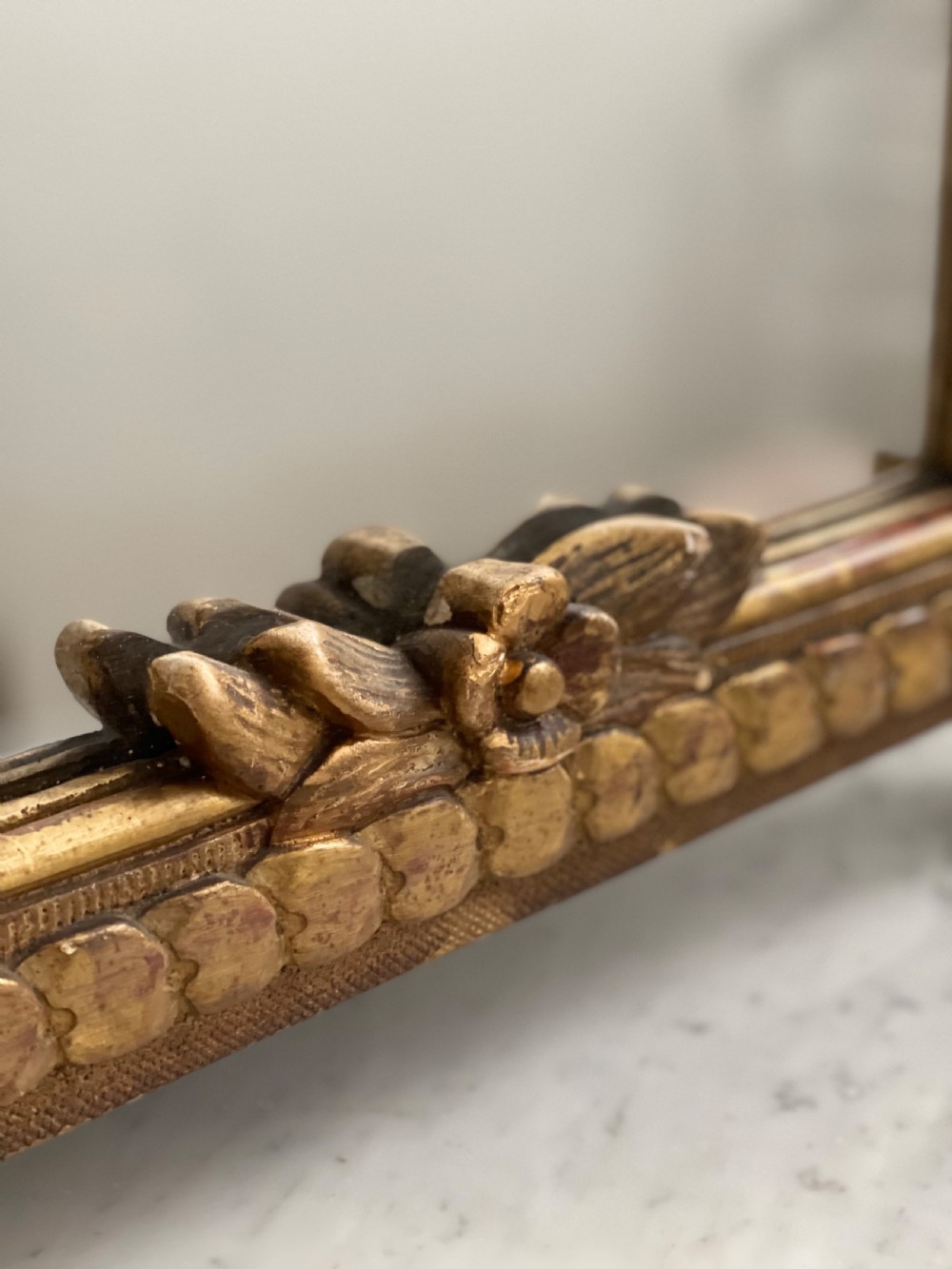 18th century French gilt wood marriage mirror View XV