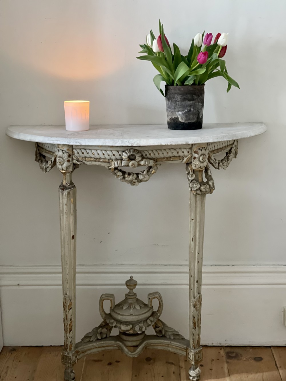 Late 18th century French console with marble top