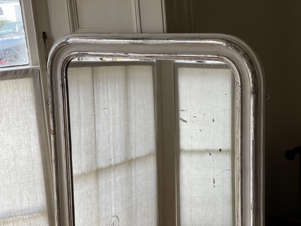 Large antique French silver gilt and gesso mirror View VIII