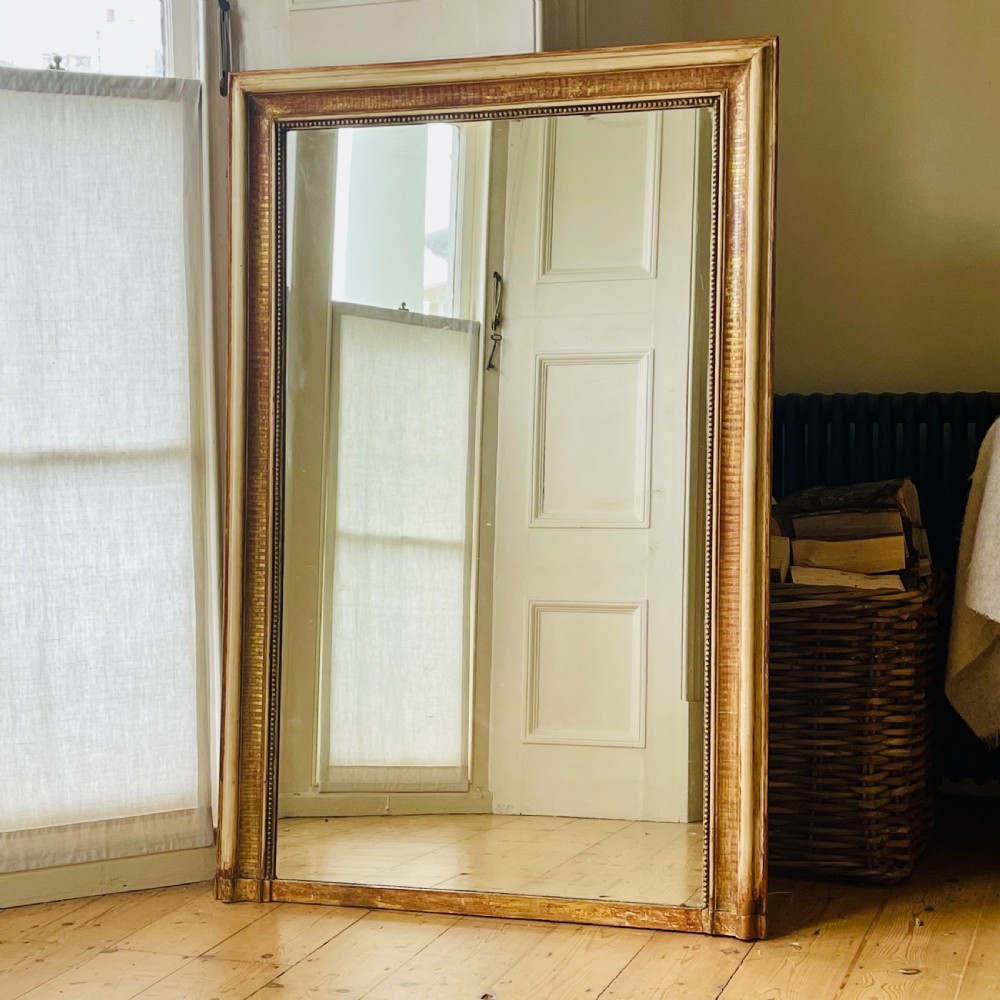 Large 19th century French gilt and gesso rectangular mirror  View IV