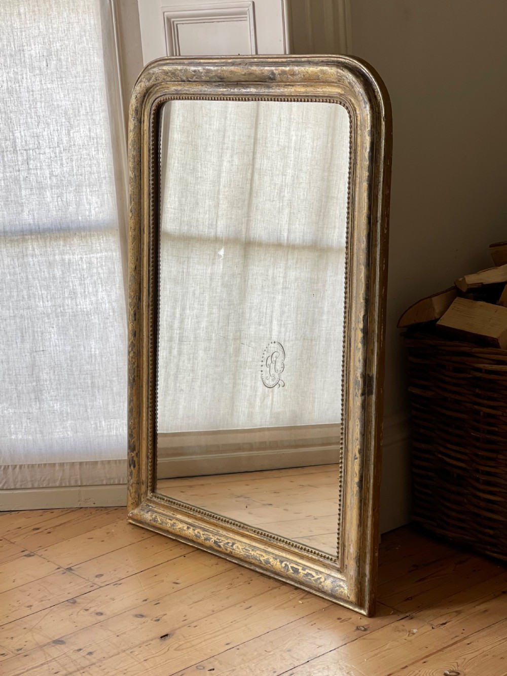 19th century French gilt Louis Philippe mirror c1860