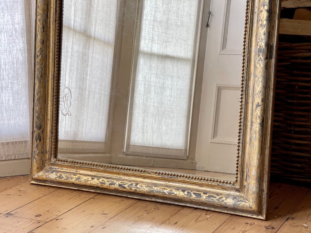 19th century French gilt Louis Philippe mirror c1860 View VI