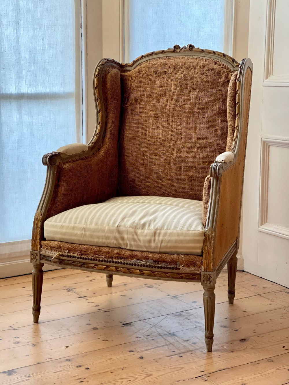 Antique French armchair c1880 - original paint 
