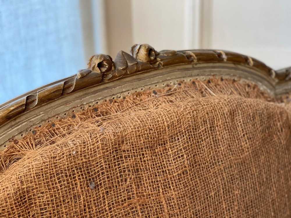 Antique French armchair c1880 - original paint  View II
