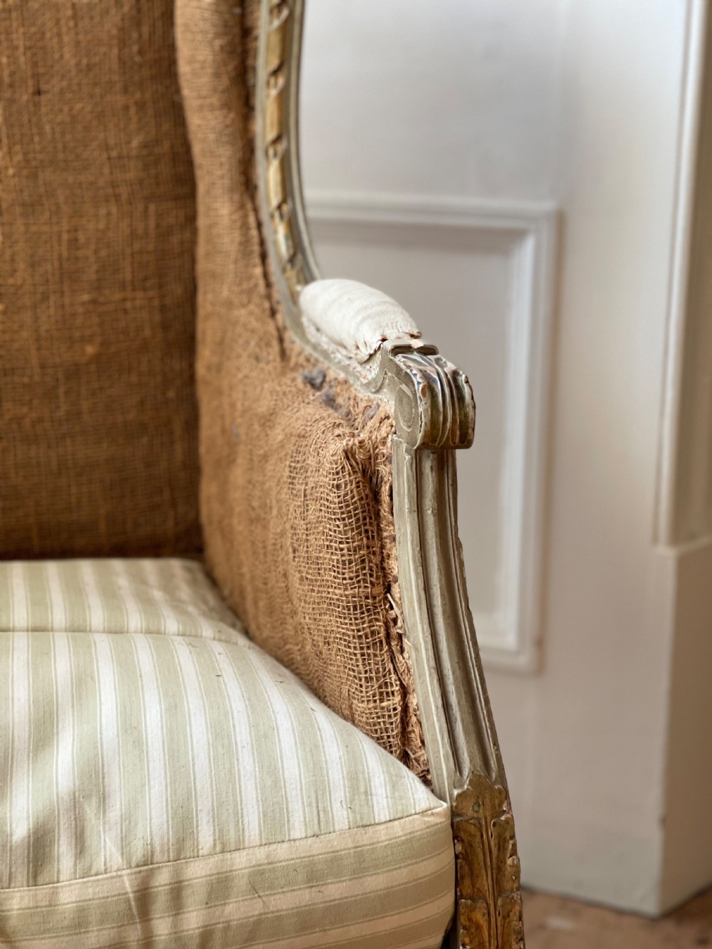 Antique French armchair c1880 - original paint  View III