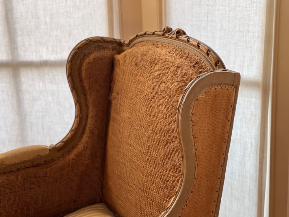 Antique French armchair c1880 - original paint  View IX