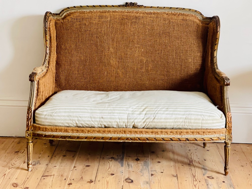 19th century French Louis XVI sofa - original paint. 