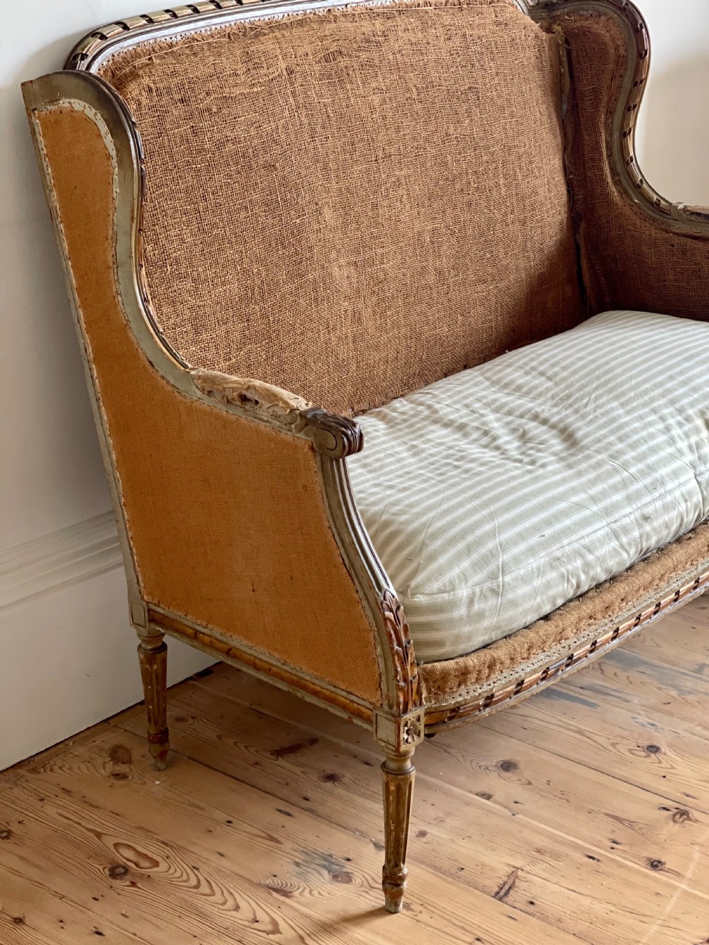 19th century French Louis XVI sofa - original paint.  View IV
