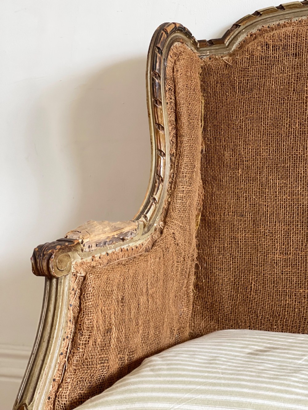 19th century French Louis XVI sofa - original paint.  View V
