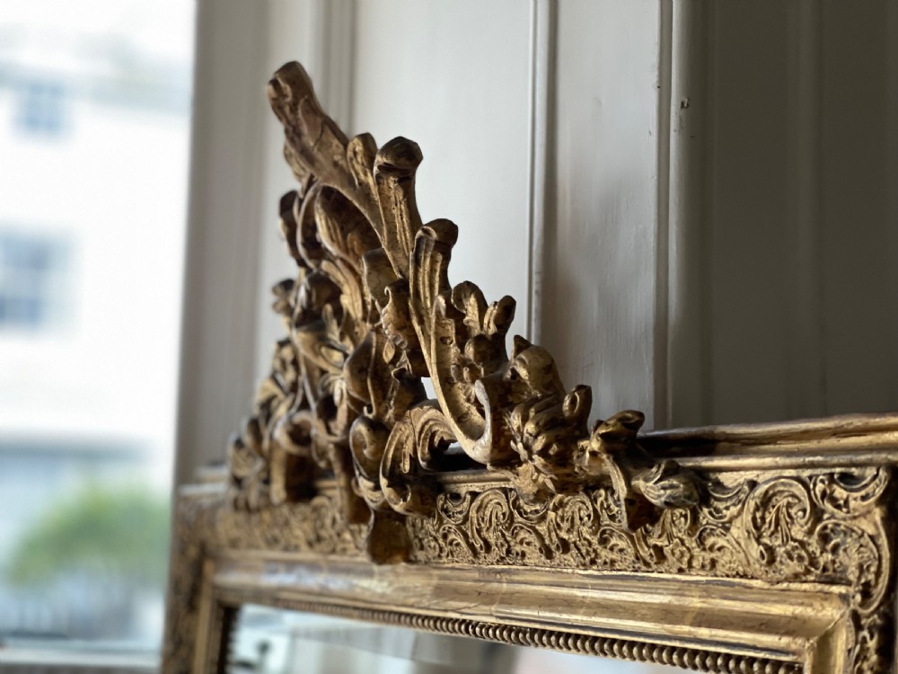Large Antique French gilt mirror - bevelled glass View VIII