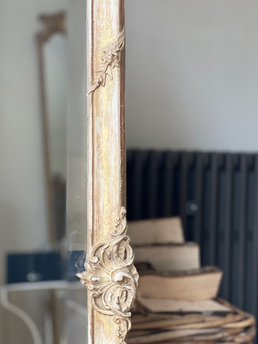 19th century French Louis XV gilt mirror - bevelled glass  View V