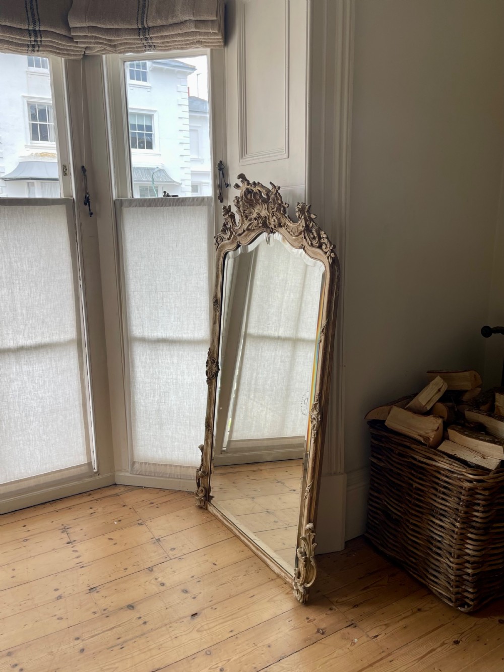 19th century French Louis XV gilt mirror - bevelled glass  View VII