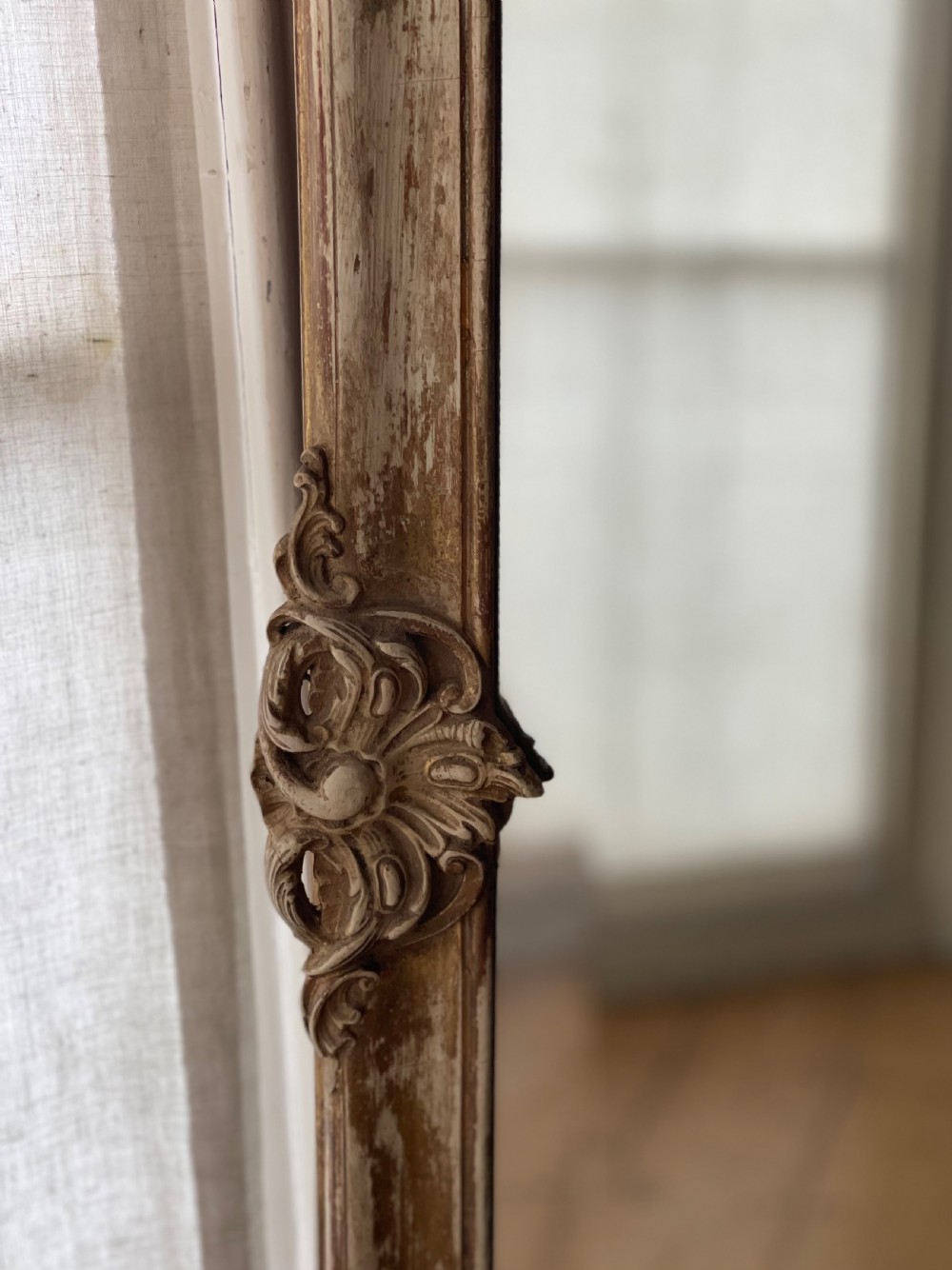 19th century French Louis XV gilt mirror - bevelled glass  View XII