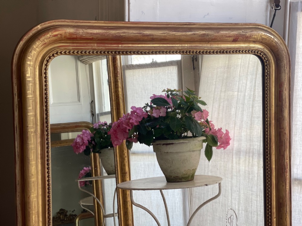 19th century French gilt Louis Philippe mirror c1860 View X