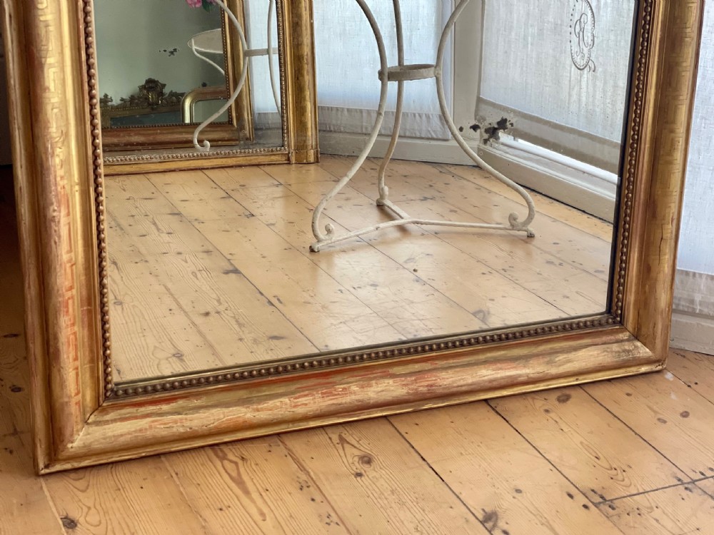 19th century French gilt Louis Philippe mirror c1860 View XI